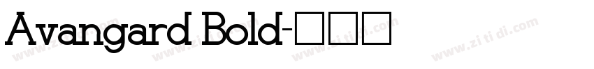 Avangard Bold字体转换